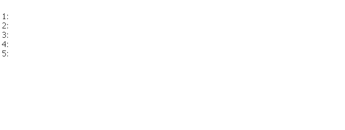 Zone de Texte: 1:2:3:4:5:
